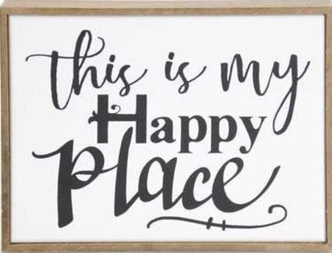 Assorted Wood Framed Enamel Inspirational Signs (3 Styles)