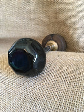 Load image into Gallery viewer, Antique Black Porcelain &amp; Wooden Door Knob Set - 2¼&quot;
