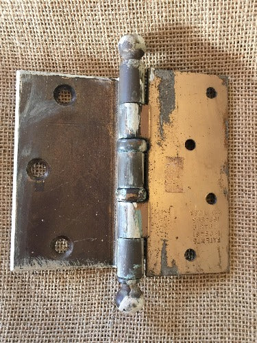 Antique Simple Steel Ball Tip Ball Door Hinge - 5" x 4½" back