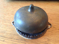 Antique Cast Iron & Brass Dome, Lever-Operated Door Bell - 3¾