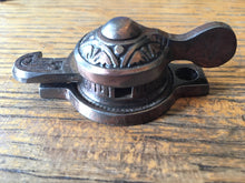 Load image into Gallery viewer, Antique Decorative Copper Color &amp; Cast Iron Window Sash Lock - 2¼&quot;
