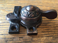 Load image into Gallery viewer, Antique Decorative Copper Color &amp; Cast Iron Window Sash Lock - 2¼&quot;
