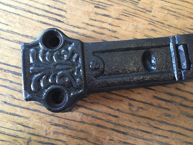 Antique Cast Iron Door Top Latch Deadbolt Lock details