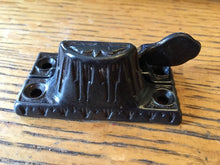 Load image into Gallery viewer, Antique Ornate Cast Iron Window Sash Lock - 2½&quot; back
