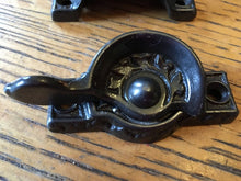 Load image into Gallery viewer, Antique Ornate Cast Iron Window Sash Lock - 2½&quot;
