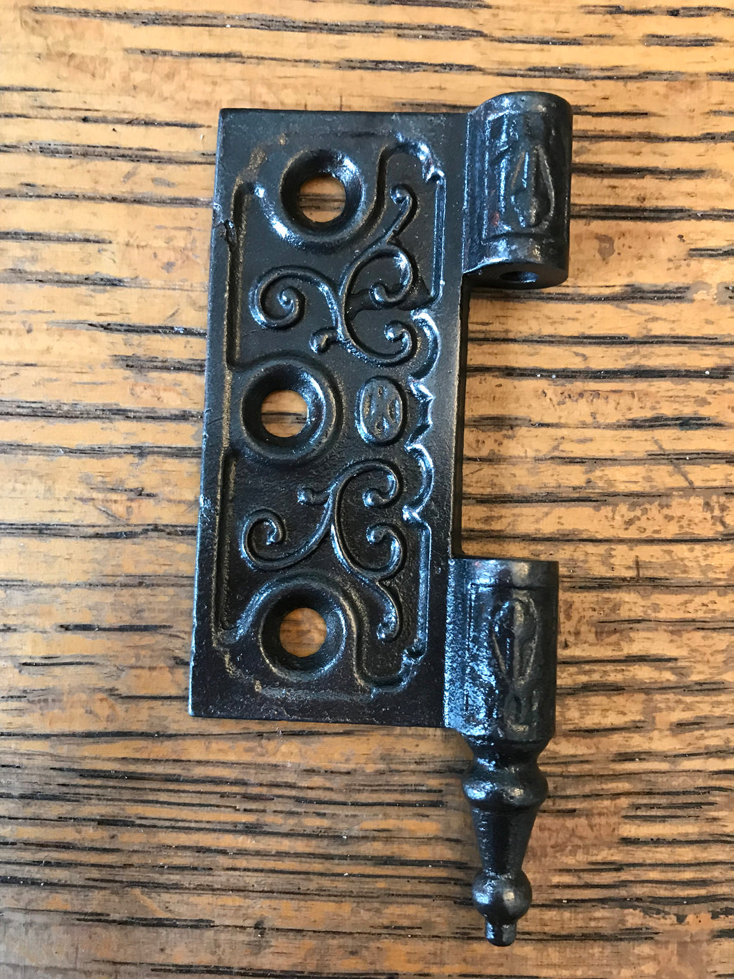 Antique Decorative Cast Iron Door Hinge - Left Half Only - 3