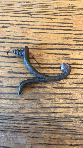 Antique Cast Iron Coat Hook - 2"