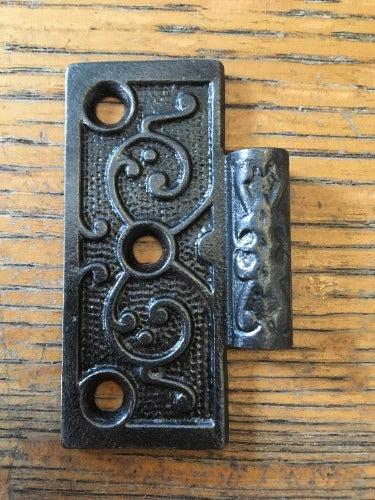 Antique Cast Iron  Door Hinge, Half Only - 3" x 3" front