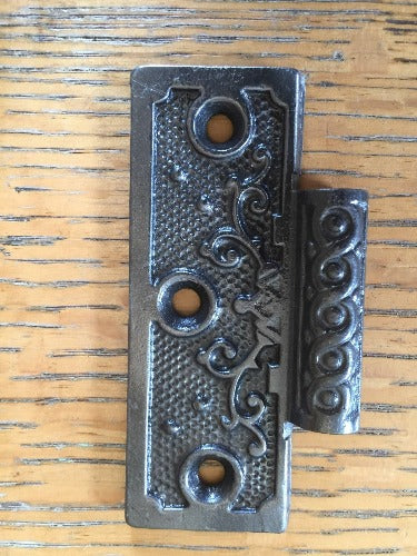 Antique Cast Iron Door Hinge - Half Only - 3½" x 3" front