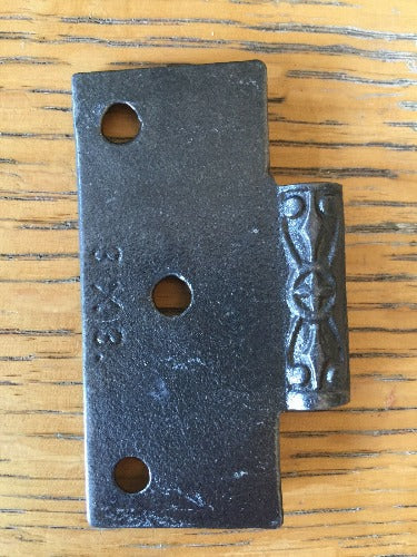 Antique Cast Iron Door Hinge, Half Only - 3" x 3" back