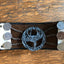 1960's Antique Argentina Cowhide Coin Belt close up