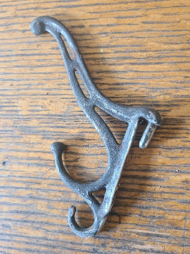 Antique Push In Coat Hook - 5" x 4"