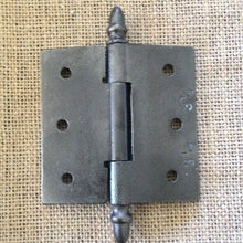 Load image into Gallery viewer, Antique Simple Cast Iron Acorn Tip Door Hinge - 3½&quot; x 3½”
