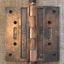 Antique Decorative Cast Bronze Ball Tip Door Hinge - 4" x 4"