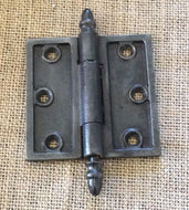 Antique Simple Cast Iron Acorn Tip Full Door Hinge - 3½