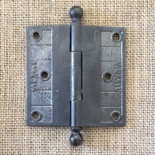Load image into Gallery viewer, Antique Decorative Cast Iron Ball Tip Door Hinge - 3½&quot; x 3½&quot; back
