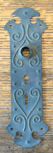Load image into Gallery viewer, Antique Decorative Stamped Copper Door Plate - 3⅛&quot; x 10&quot;
