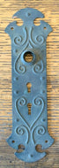 Antique Decorative Stamped Copper Door Plate - 3⅛