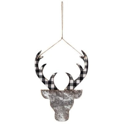 Black & White Birch Deer Ornament_CLEARANCE