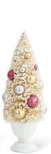 Load image into Gallery viewer, Cream Bottle Brush Trees w/Red Silver and Gold in Urns #1
