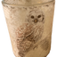 Glass Snowy Owl Votive - Set of 3 close up