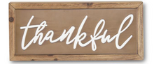 Load image into Gallery viewer, Copper Wall Signs (Blessed, Thankful, or Gather) With Wood Frame thankful
